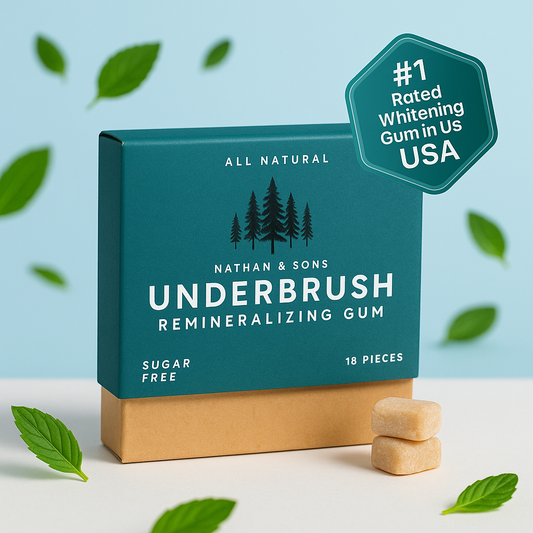 Underbrush™ Gum – Goma Remineralizante Natural para Dientes y Encías Saludables (18 piezas)