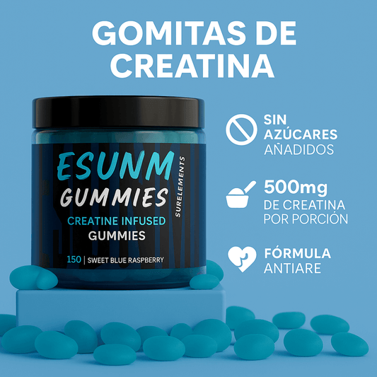 Esunm Creatine Guimmies - Gomitas Deportivas de Alta Potencia para Fuerza, Energía y Recuperación Muscular (150 Gomitas)