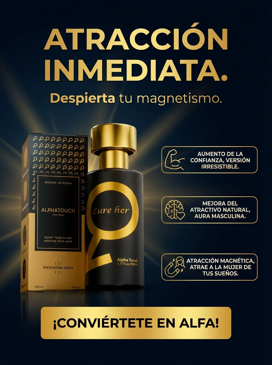 ALPHATOUCH LURE HER – FRAGANCIA DE ATRACCIÓN Y CONFIANZA MASCULINA (50 ml)