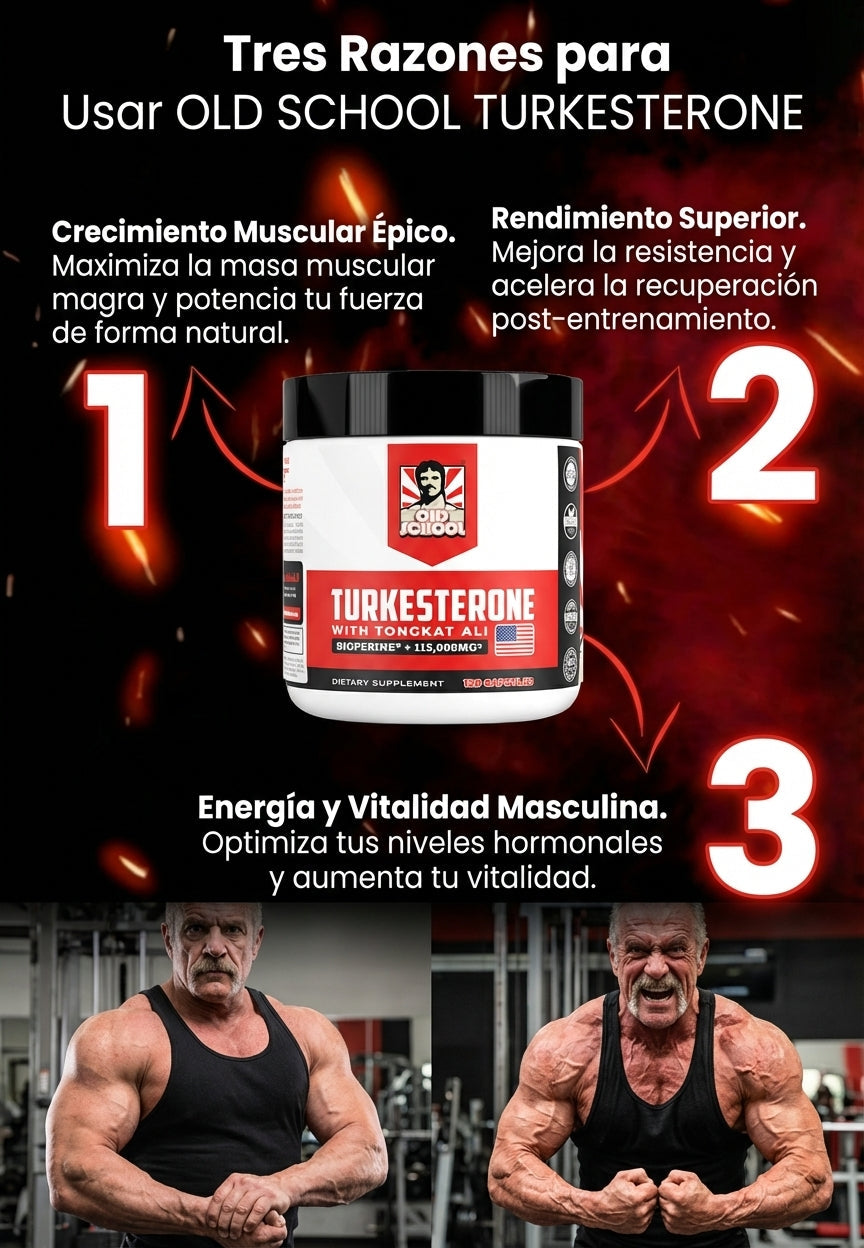 Turkesterone - Cápsulas de Ajuga Turkestanica con Tongkat Ali para Resistencia, Fuerza y Vitalidad Masculina (120 Cápsulas) – SuperHuman™