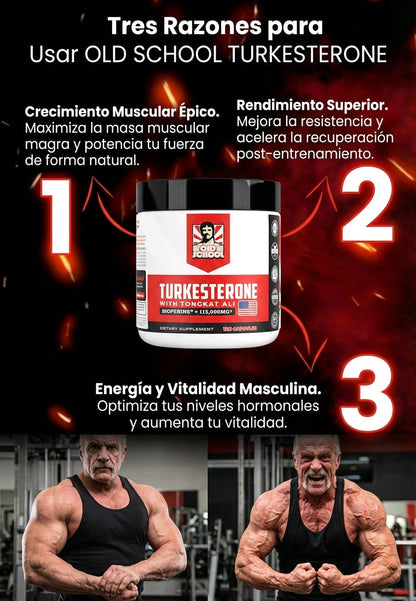 Turkesterone - Cápsulas de Ajuga Turkestanica con Tongkat Ali para Resistencia, Fuerza y Vitalidad Masculina (120 Cápsulas) – SuperHuman™