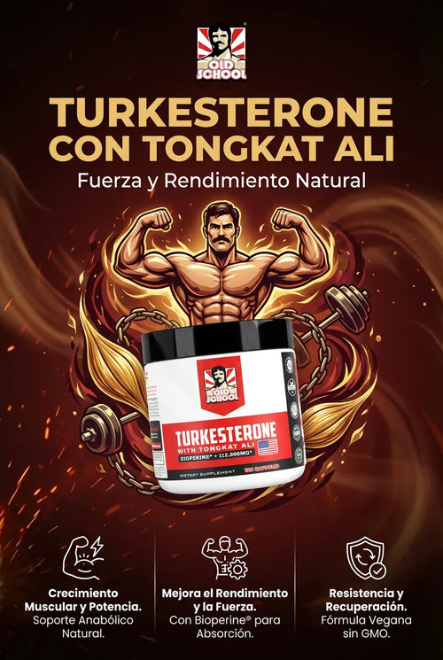 Turkesterone - Cápsulas de Ajuga Turkestanica con Tongkat Ali para Resistencia, Fuerza y Vitalidad Masculina (120 Cápsulas) – SuperHuman™