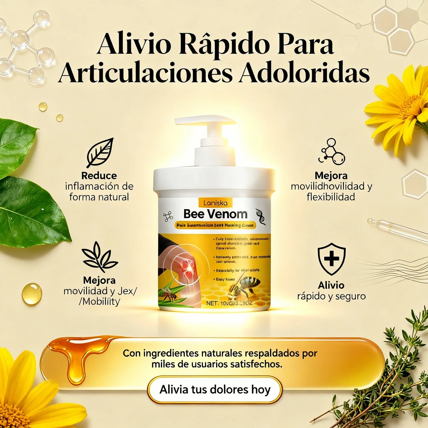 Bee Venom - Crema Curativa Para El Dolor Y Los Huesos