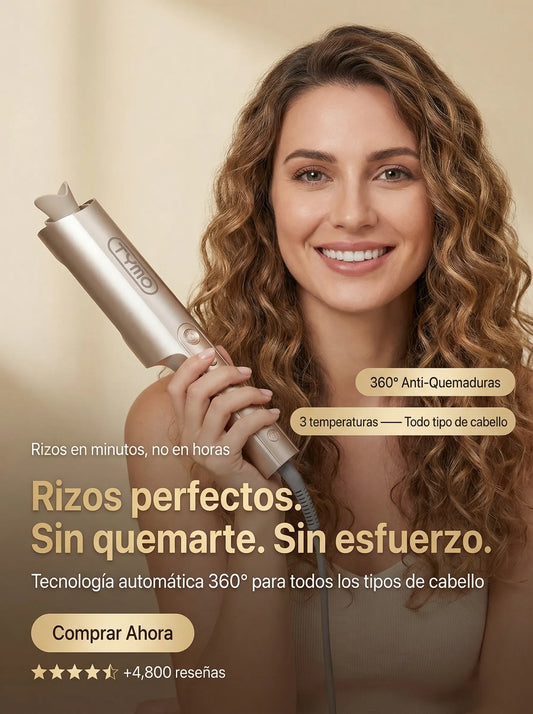 CurlPro Plus – Rizador Anti-Enredos con Iones Negativos y T-GLOSS